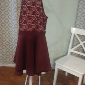 Honey and Rosie Burgundy Lace Dress. Size 1